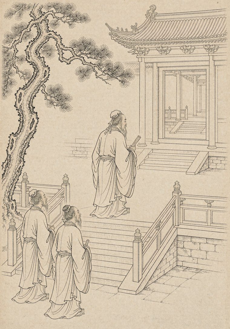 李函真　传道意境图