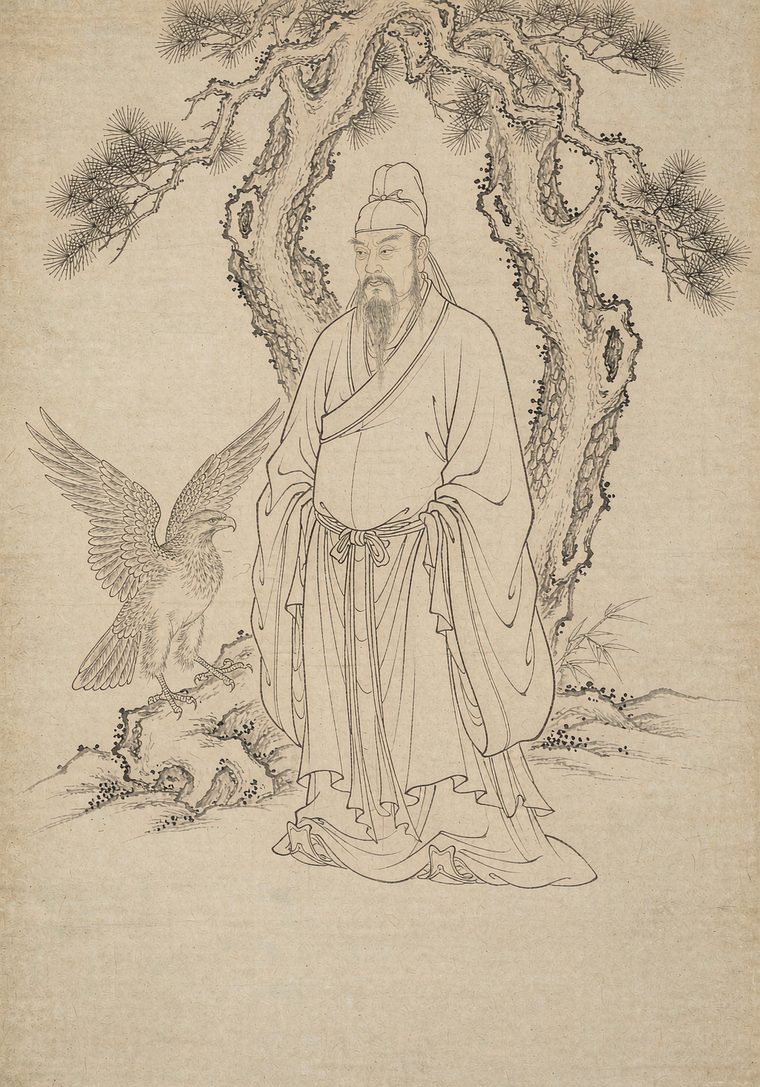 铁松子　白描写意